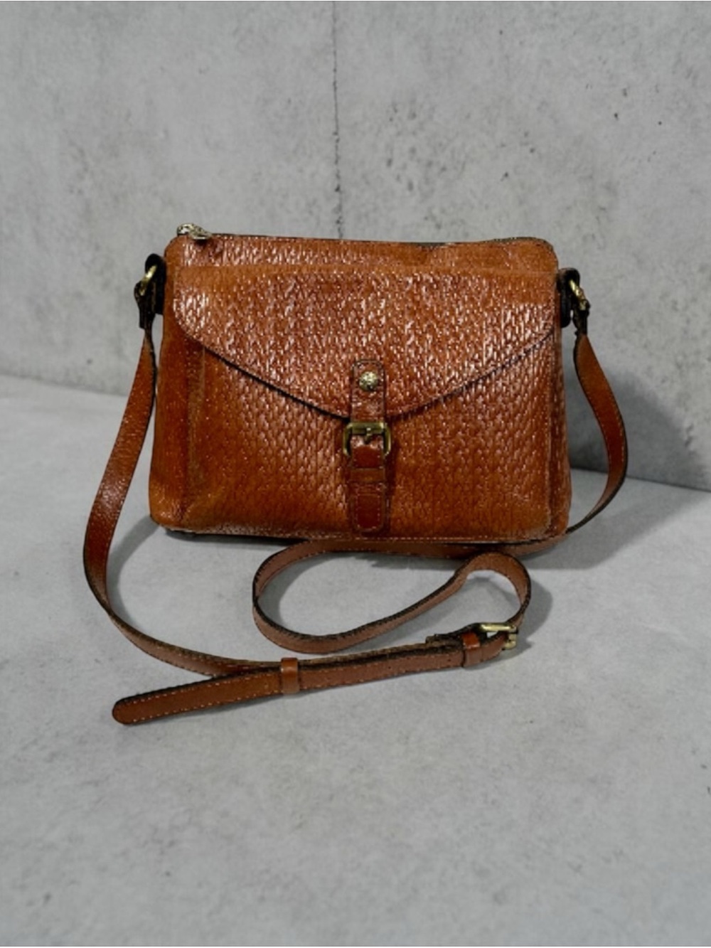 Patricia Nash Woven Leather Avellino Crossbody Vintage Y2K 1990’s